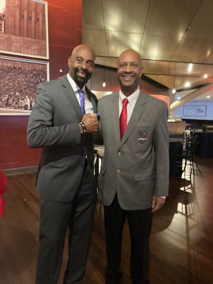 Left to Right: San Francisco 49ers Football Legend Jerry Rice and Mark Sills, 2021 San Francisco 49ers Hall of Fame Banquet